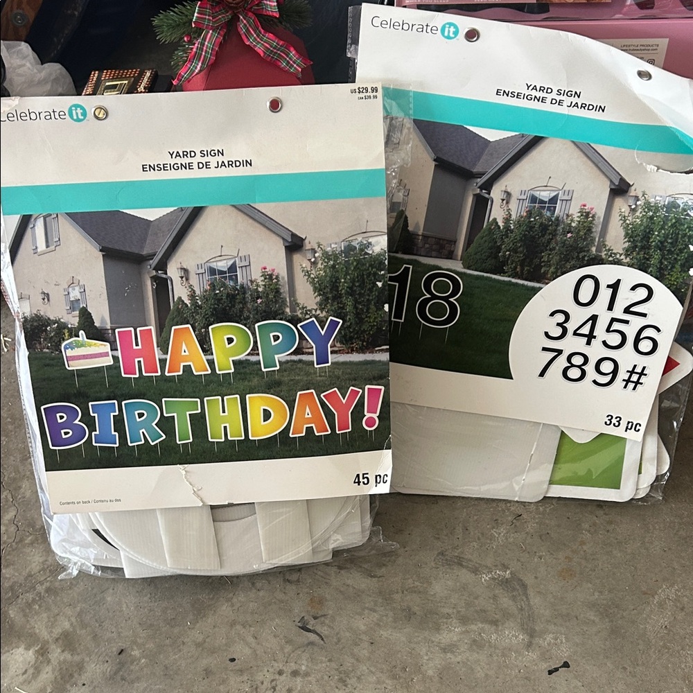 Celebrate It Multicolor Happy Birthday Yard Sign